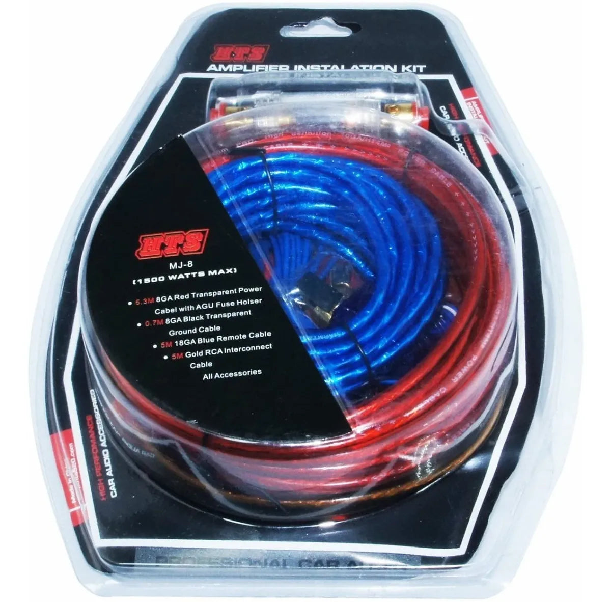 Kit Cables Para Amplificador 1500 Watts Subwoofer RCA