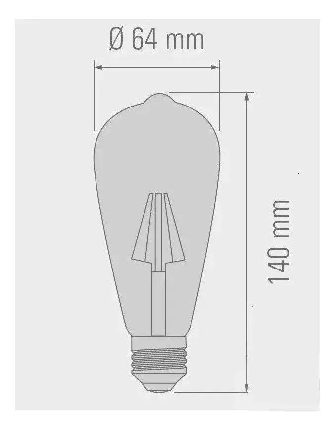 Ampolletas Filamento Led Edison 4w Retro Vintage - Blanco Cálido