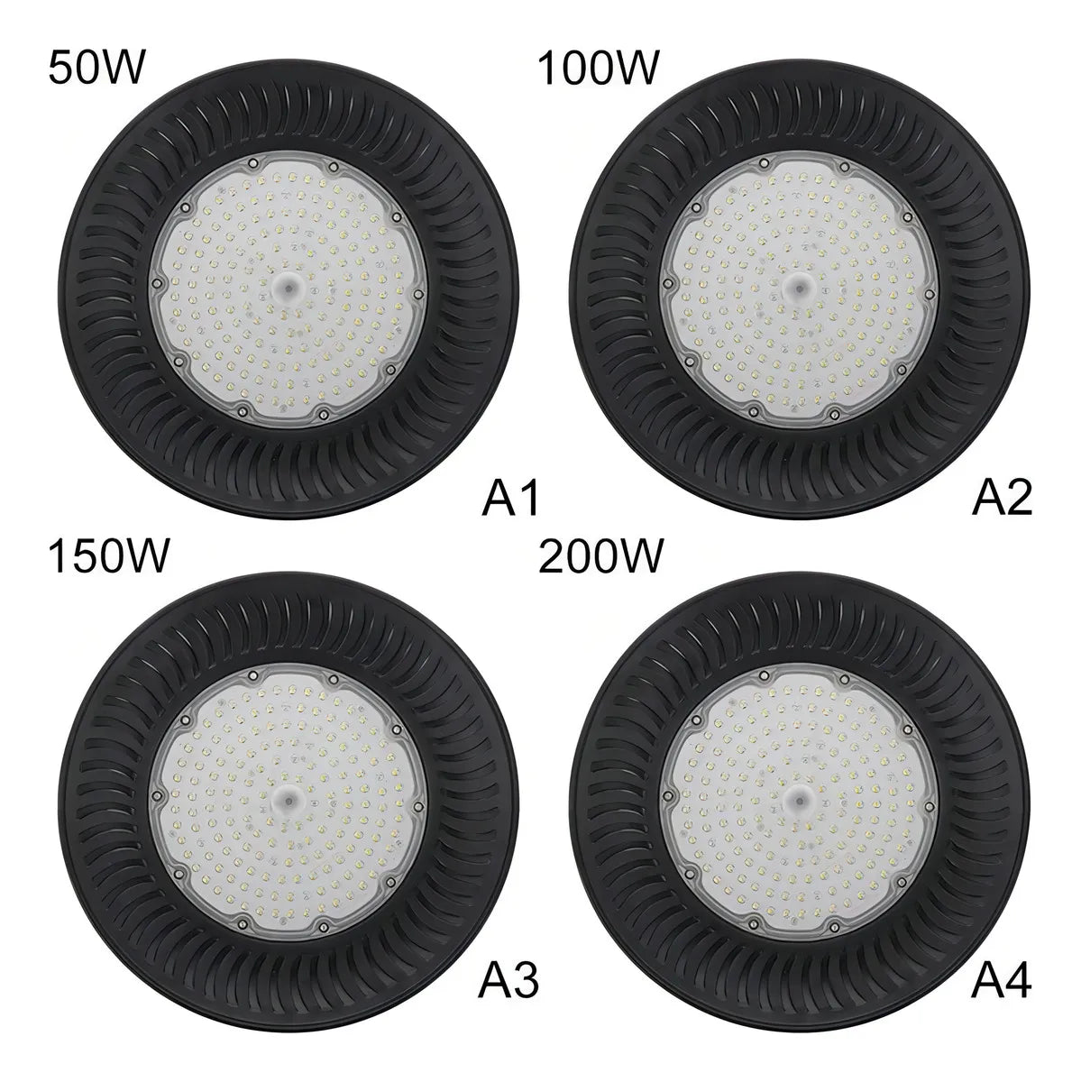 Foco Led Campana 200w Lampara Industrial Luz Fria Ufo 40cm