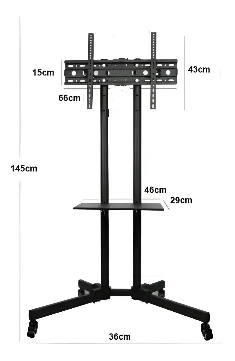 Soporte Tv Base Pedestal Rueda Televisores Movil 32" A 65"
