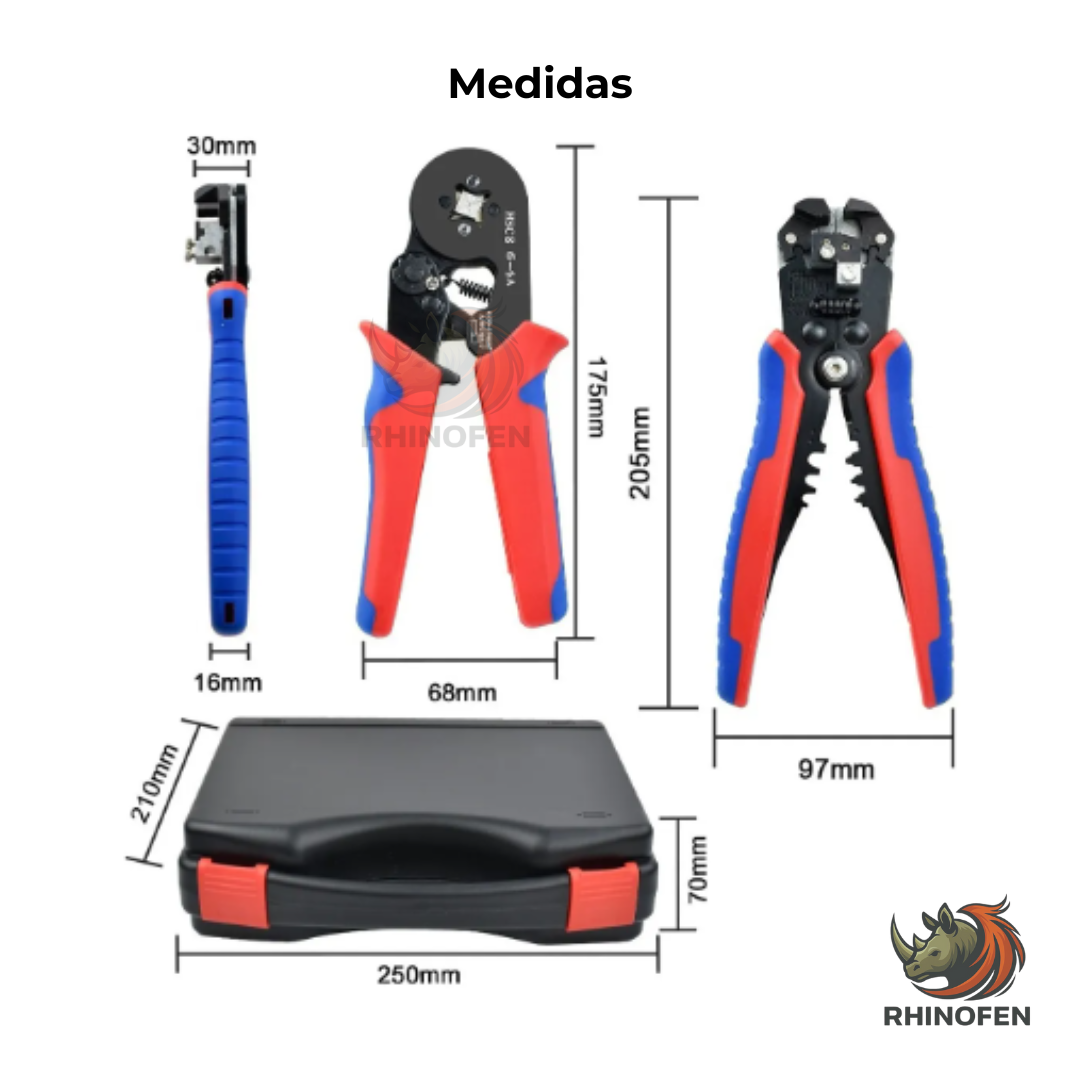 Kit de Crimpado de Virolas 5 en 1 | Herramienta Pelacables