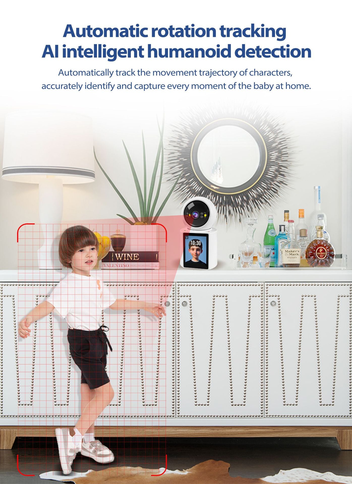 Cámara Hd Wifi 1080p Ptz Interior Baby Monitoring