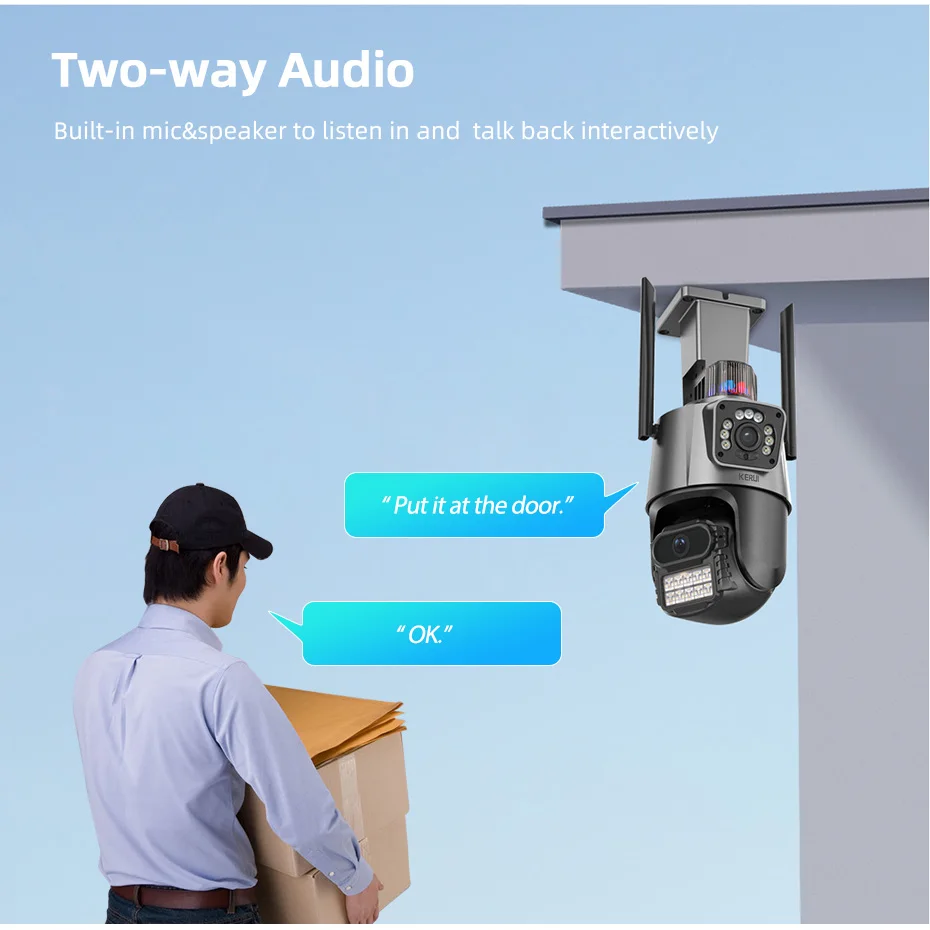 Smart Cámara Dual Baliza Wifi Alarma APP Yoosee