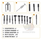 Kit 16 Piezas Extractor Rodamientos Internos + Maletin