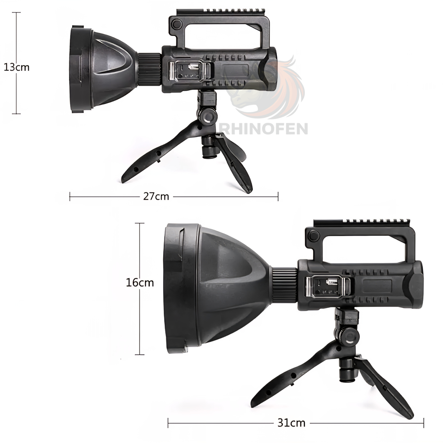 Linterna Led De Largo Alcance con Tripode / Cargador Emergencia