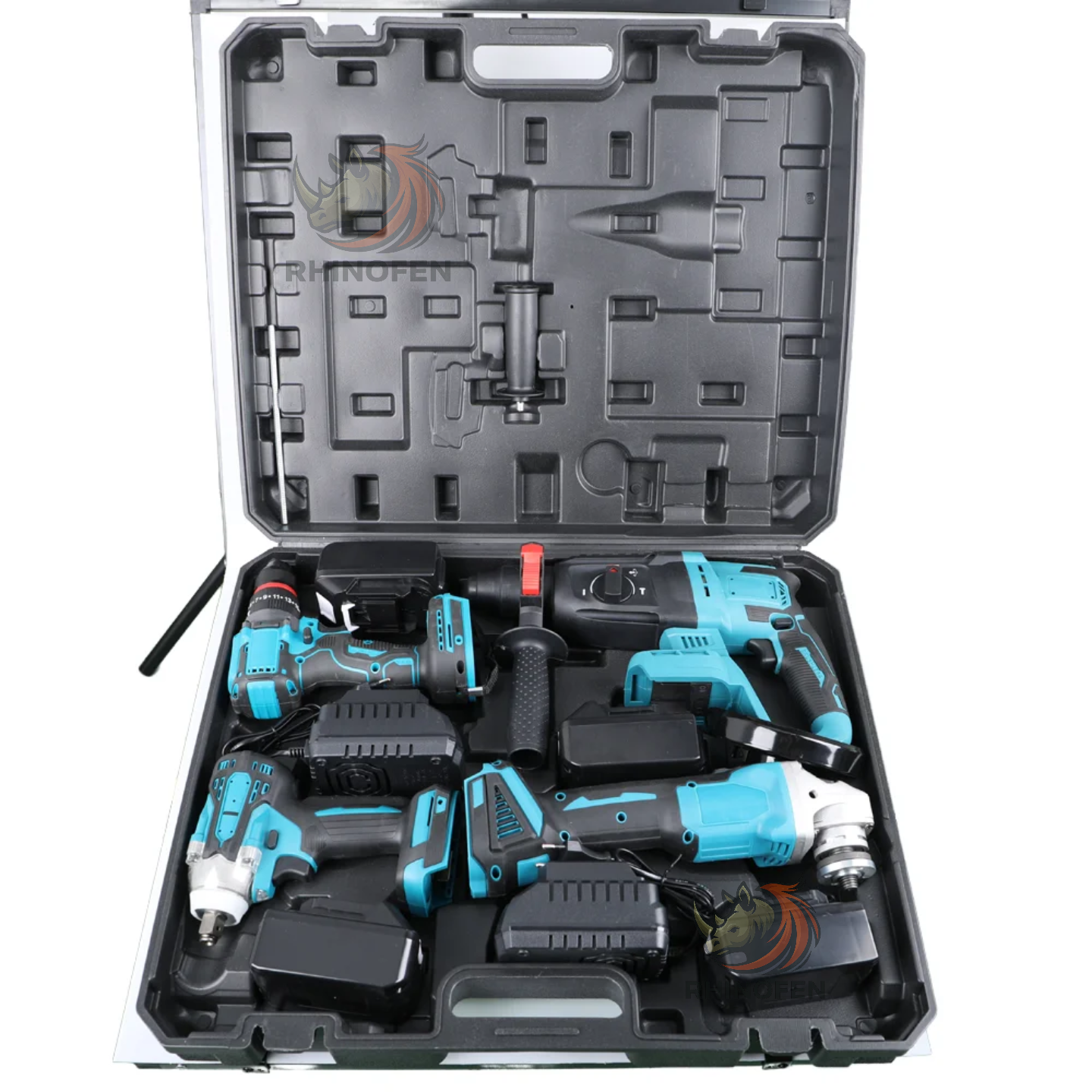 Kit 4 Herramientas Inalámbricas Brushless con 2 Baterías y Cargador