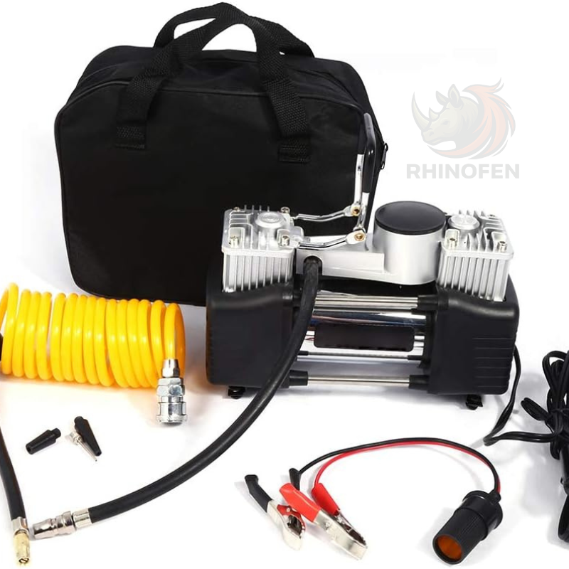 Compresor de Aire para Auto 12V Doble Cilindro