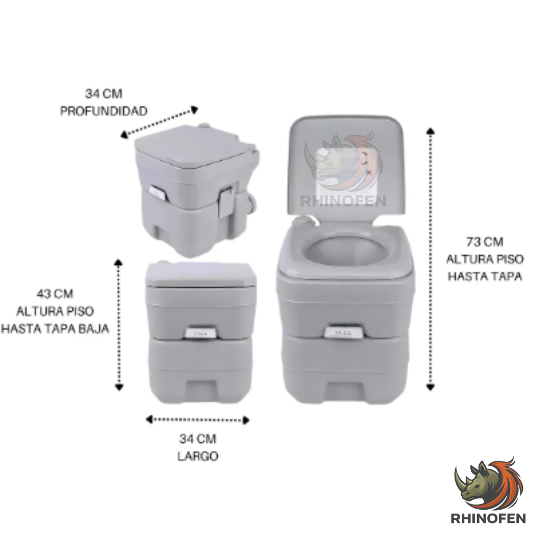 Sanitario Portátil de 20 Litros |  sanitario Químico para Camping