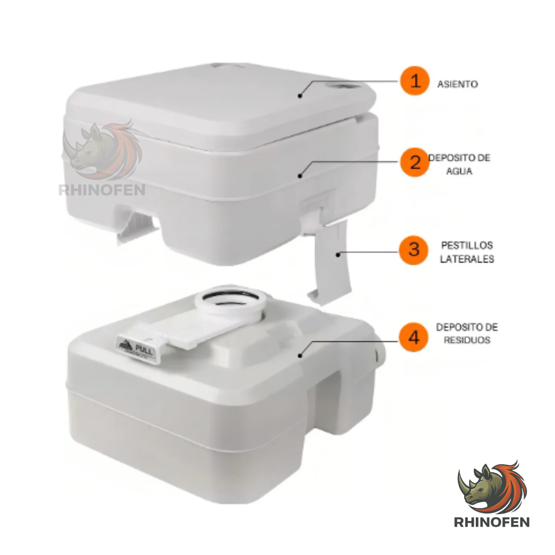 Sanitario Portátil de 20 Litros |  sanitario Químico para Camping