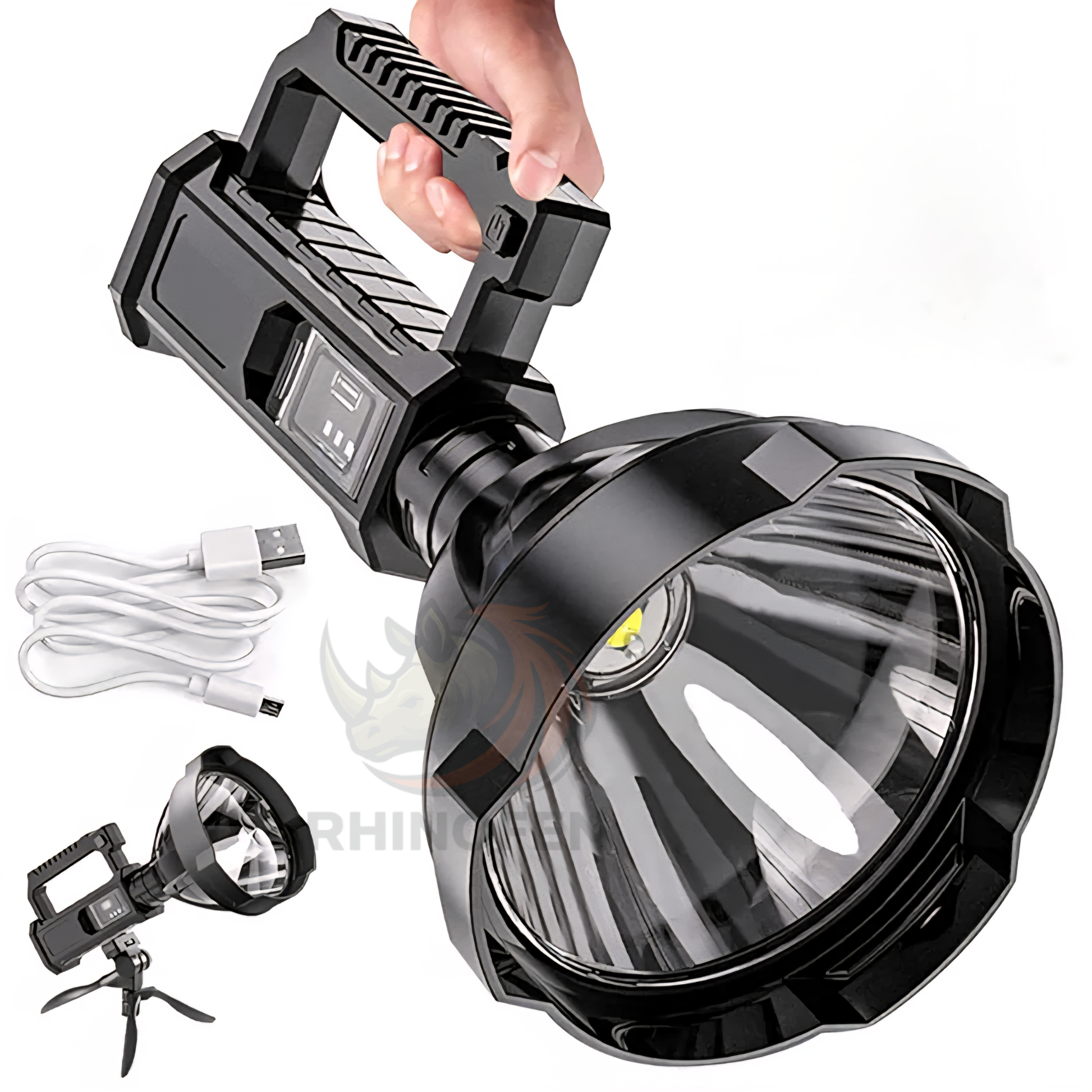 Linterna Led De Largo Alcance con Tripode / Cargador Emergencia