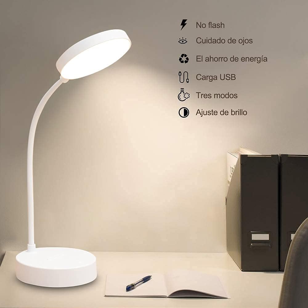 Lampara Led De Escritorio Recargable Protector De Vista