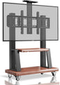Soporte Tv 32 A 70 Base Pedestal Rueda Acabado Madera