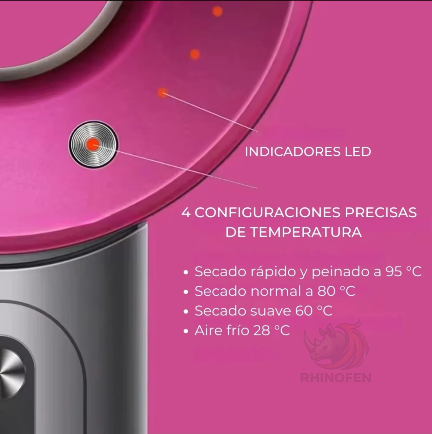 Secador Iónico Tipo Supersonic con Difusor y Boquillas