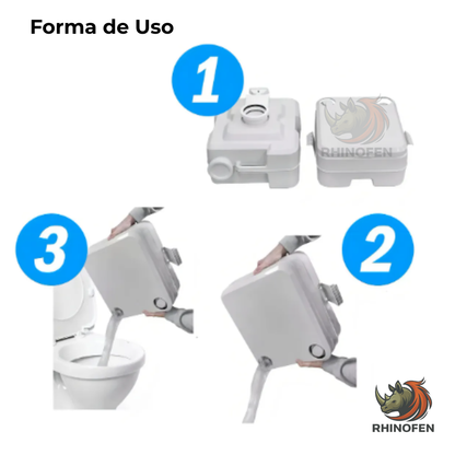 Sanitario Portátil de 20 Litros |  sanitario Químico para Camping