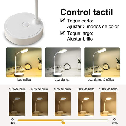 Lampara Led De Escritorio Recargable Protector De Vista