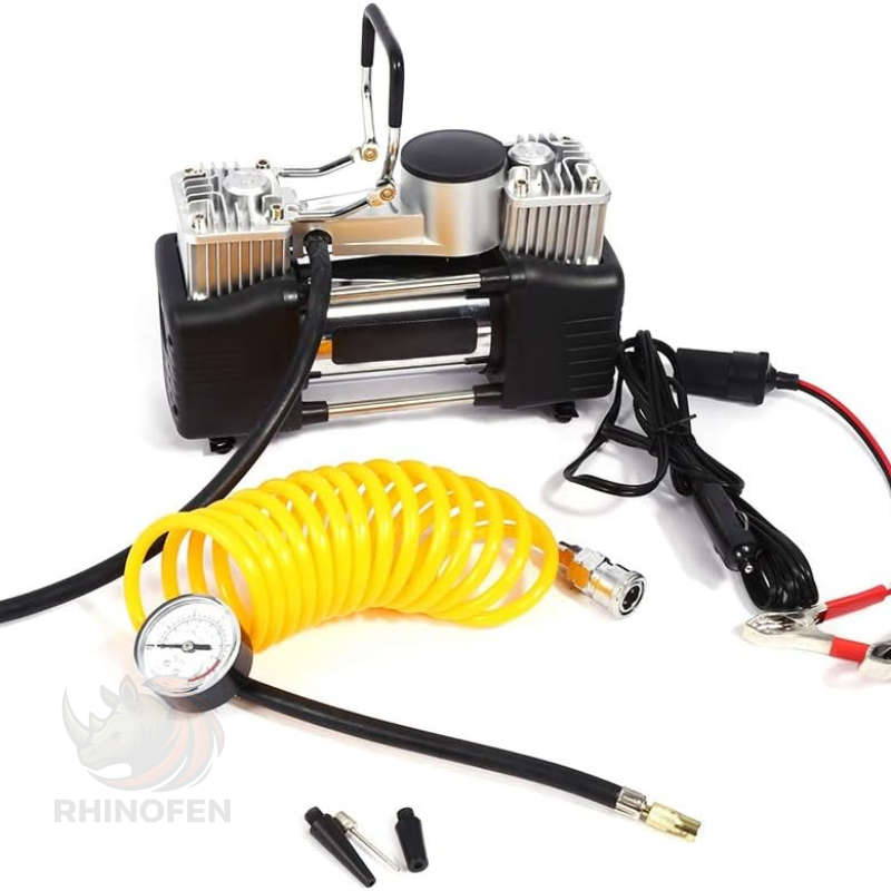 Compresor de Aire para Auto 12V Doble Cilindro