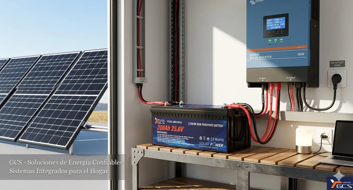 Batería LiFePO4 12V 200Ah con BMS Integrado – 6000 Ciclos Energía Solar