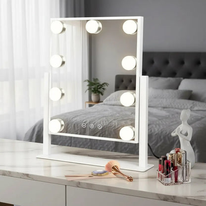 Espejo Tocador Maquillaje Profesional Led 9 Luces Usb 360°