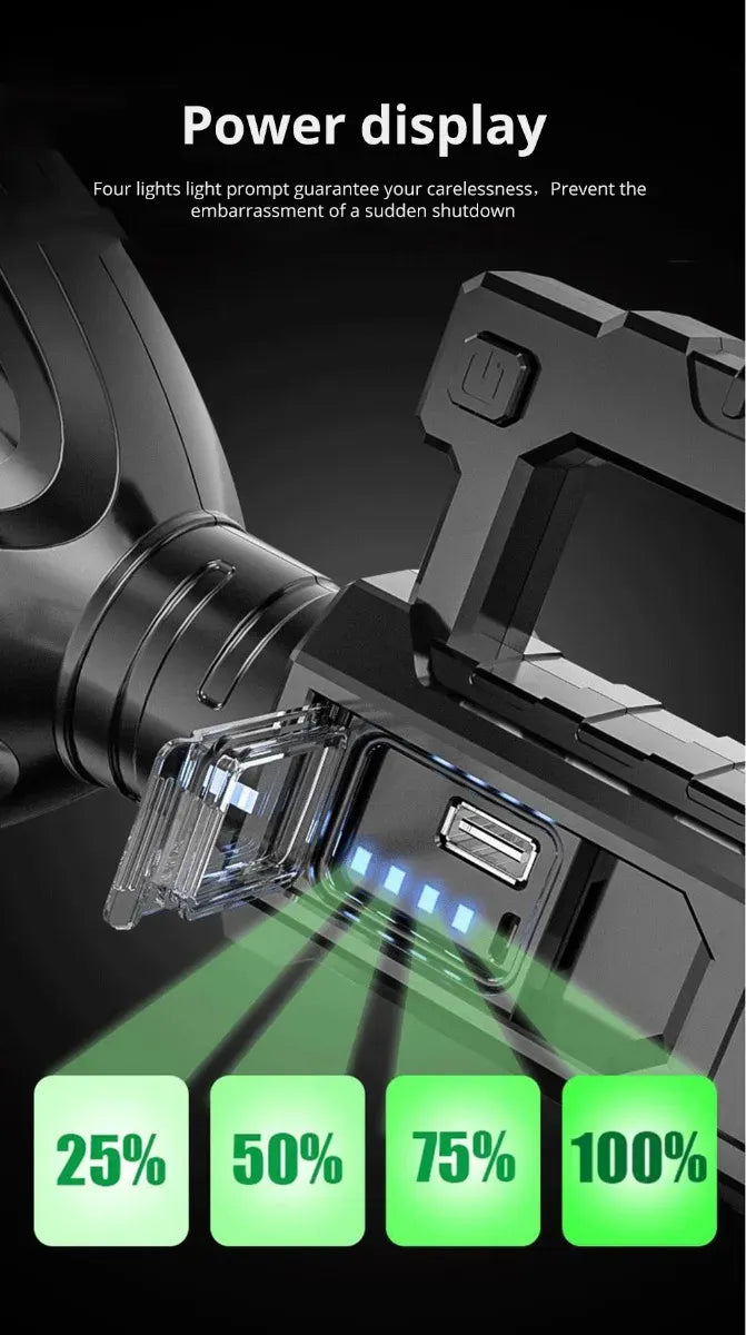 Linterna Led P70 Foco Multifuncional Recargable Potente