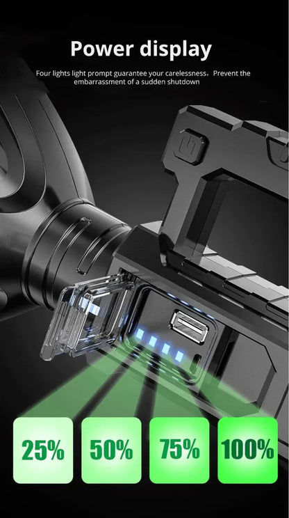 Linterna Led P70 Foco Multifuncional Recargable Potente