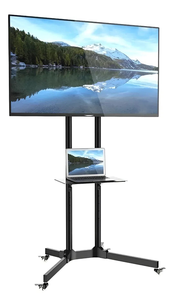 Soporte Tv Base Pedestal Rueda Televisores Movil 32" A 65"