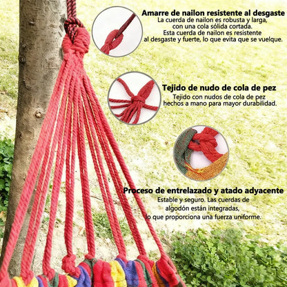 Pack 2 Hamacas 2 Plazas, 100% Algodón Color Multicolor