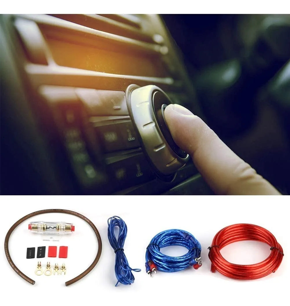 Kit Cables Para Amplificador 1500 Watts Subwoofer RCA