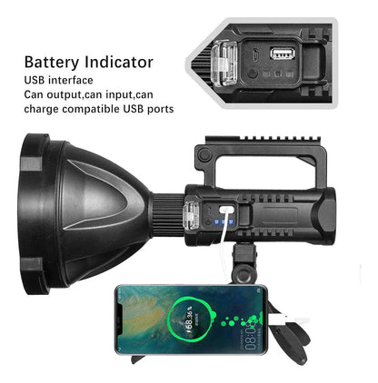 Linterna Led P70 Foco Multifuncional Recargable Potente
