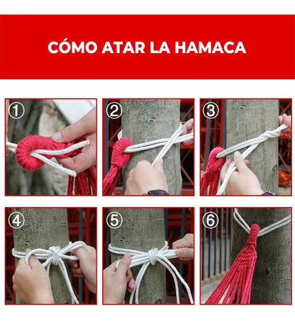 Pack 2 Hamacas 2 Plazas, 100% Algodón Color Multicolor