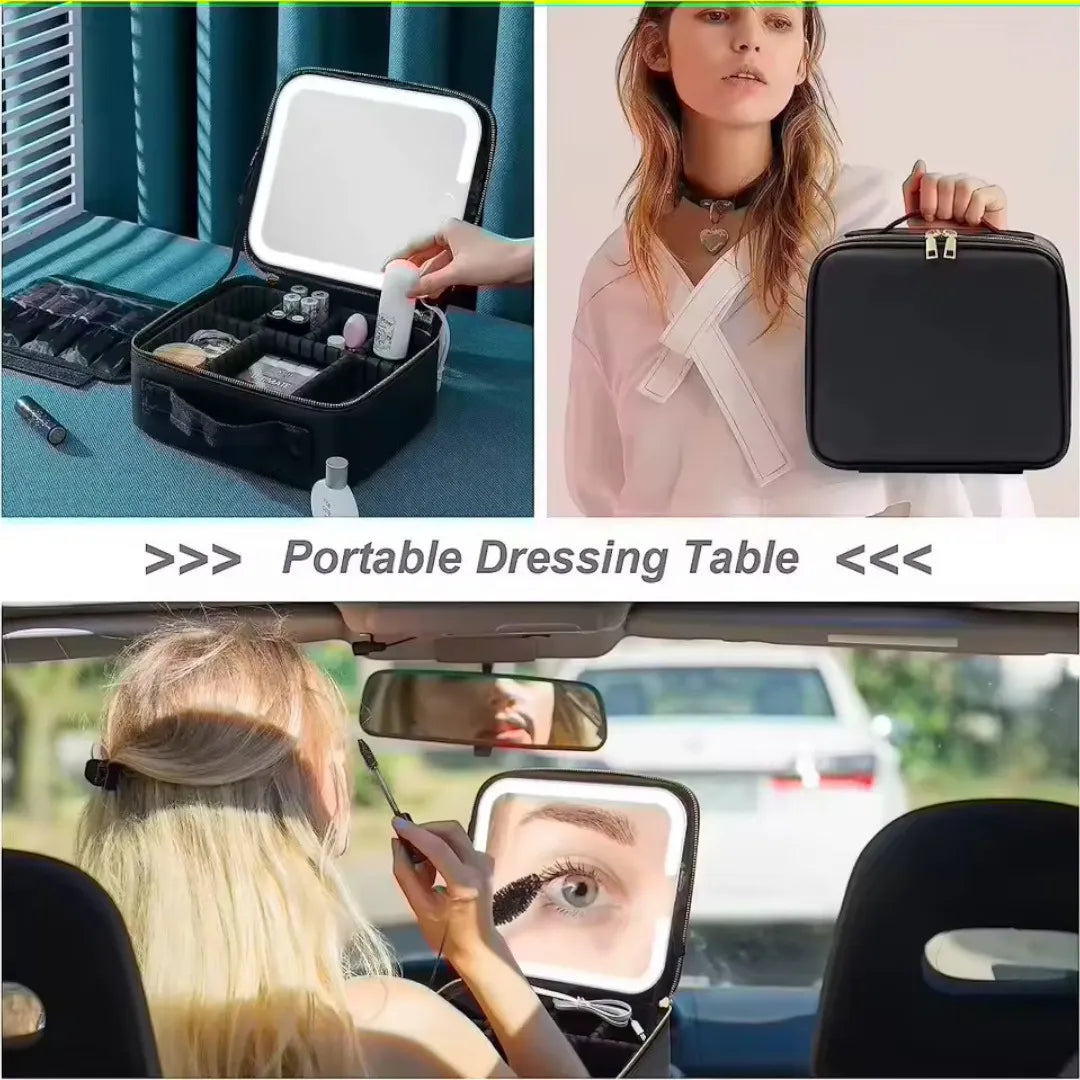 Bolso De Maquillaje Con Luz Led Recargable