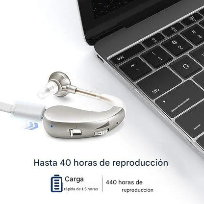 2pcs Audifonos Recargables Sordos Con Cancelación De Ruido