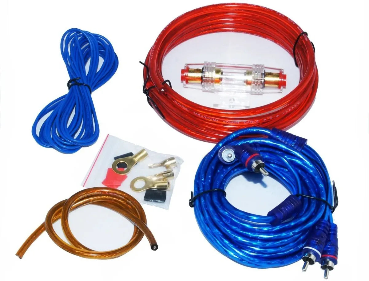 Kit Cables Para Amplificador 1500 Watts Subwoofer RCA