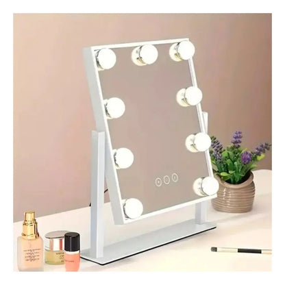 Espejo Tocador Maquillaje Profesional Led 9 Luces Usb 360°