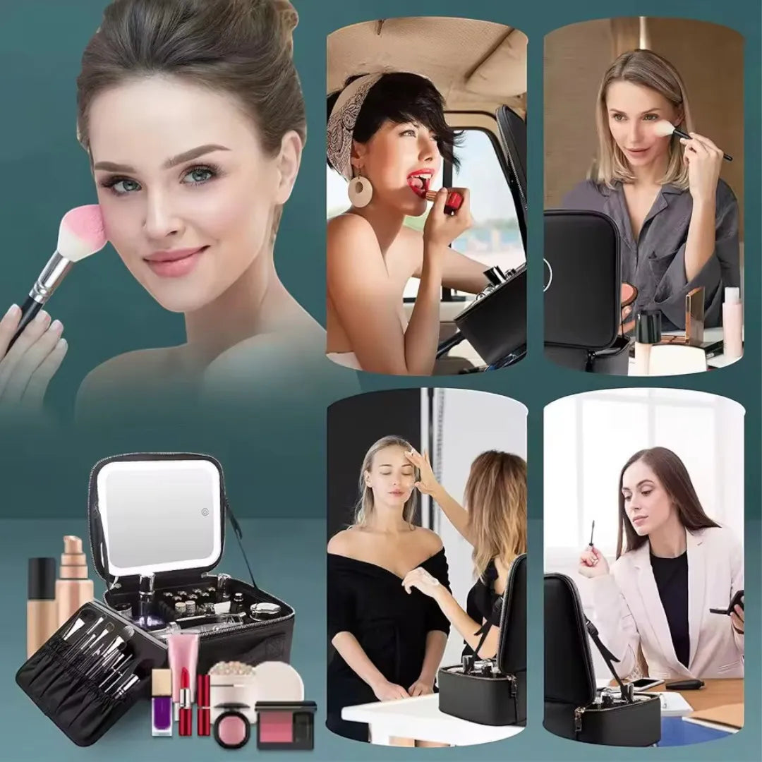 Bolso De Maquillaje Con Luz Led Recargable