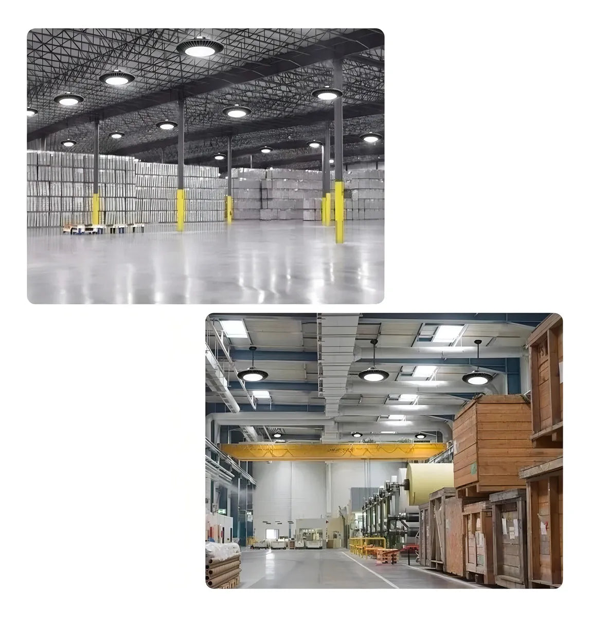 Foco Led Campana 200w Lampara Industrial Luz Fria Ufo 40cm