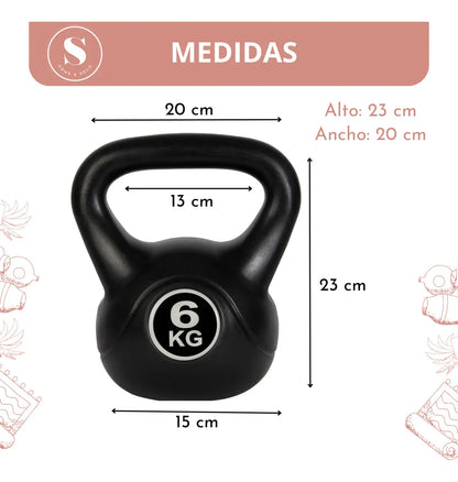 Pesa Rusa Kettlebell 6kg Entrenamiento Crossfit Fitness