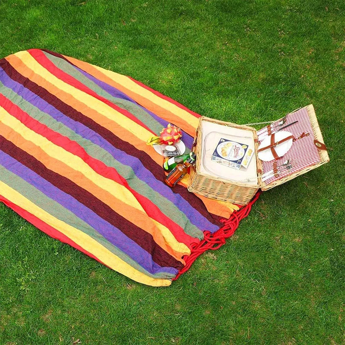 Pack 2 Hamacas 2 Plazas, 100% Algodón Color Multicolor