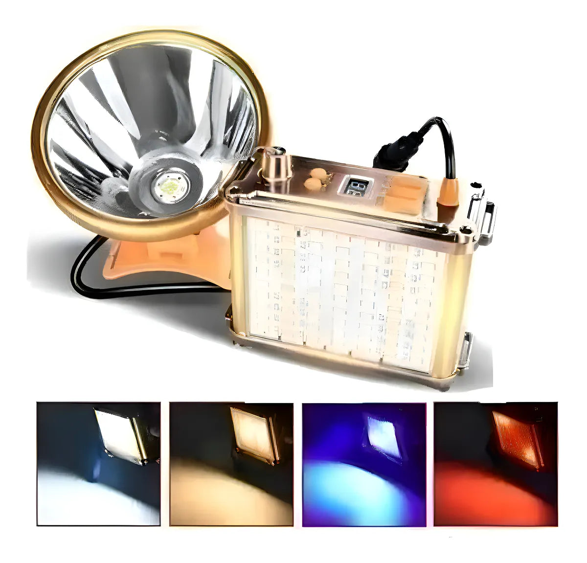 Foco Linterna Led Minera Caza Camping 1200w