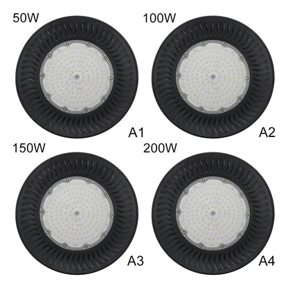 Foco Led Campana 200w Lampara Industrial Luz Fria Ufo 40cm