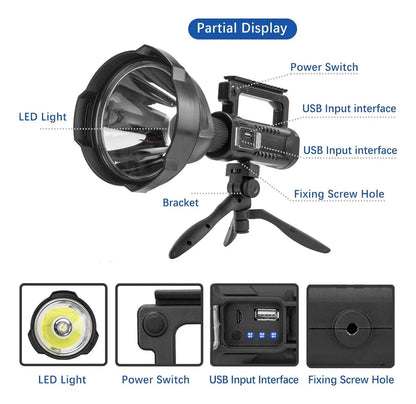 Linterna Led P70 Foco Multifuncional Recargable Potente