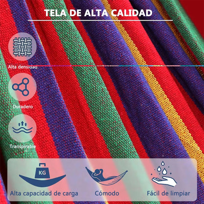 Pack 2 Hamacas 2 Plazas, 100% Algodón Color Multicolor