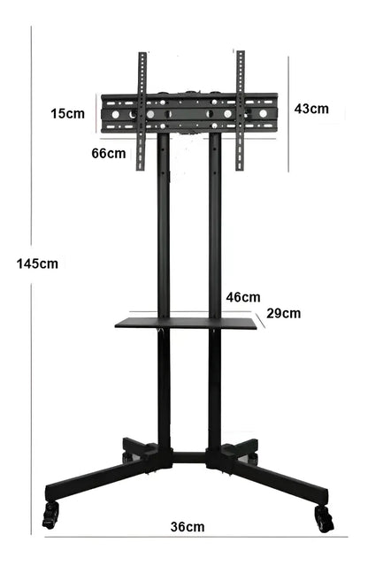 Soporte Tv Base Pedestal Rueda Televisores Movil 32" A 65"
