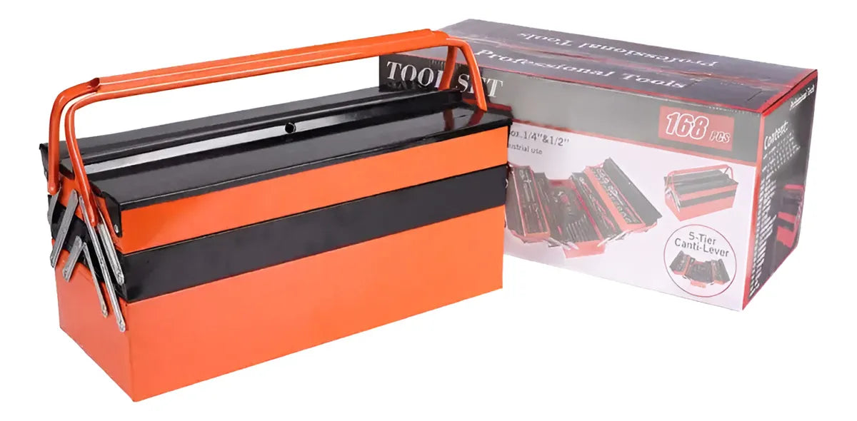 Caja Herramientas 168 Piezas Llaves Hexagonales Dados