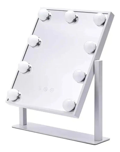 Espejo Tocador Maquillaje Profesional Led 9 Luces Usb 360°