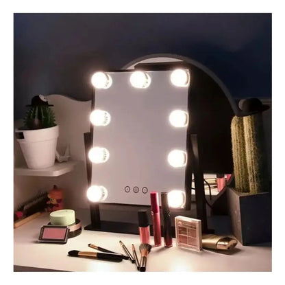 Espejo Tocador Maquillaje Profesional Led 9 Luces Usb 360°