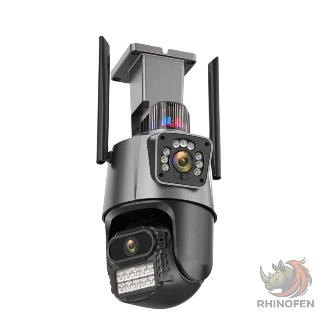 Cámara Dual IP con Alarma Baliza Wifi Ip66