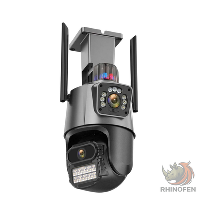 Cámara Dual IP con Alarma Baliza Wifi Ip66