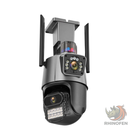 Cámara Dual IP con Alarma Baliza Wifi Ip66