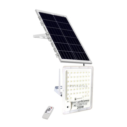 Camara Wifi Con Foco Solar 200w Incorporado + Control Remoto