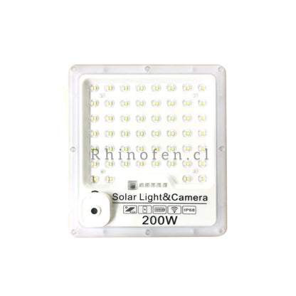 Camara Wifi Con Foco Solar 200w Incorporado + Control Remoto